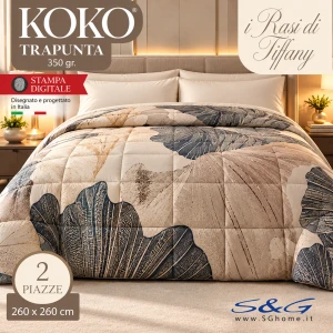Trapunta matrimoniale stampa digitale KOKO S&G Home