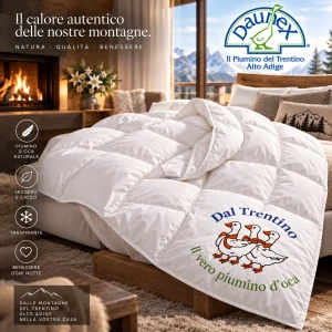 Piumino in piuma d'oca piumino 50%piumette 50% Daunex (interno per copripiumino)