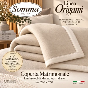 Coperta in Pura lana Vergine in lambswool di Merino australiano SOMMA