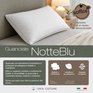 Guanciale in fibra anallergica NOTTE BLU Demaflex