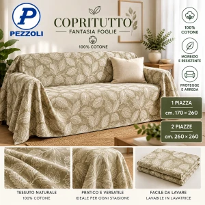 Copritutto in cotone fantasia FOGLIE