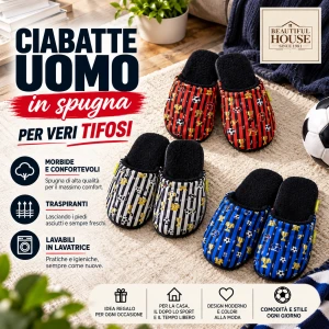 Ciabatte uomo squadre di calcio
