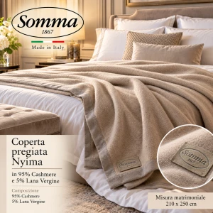 Coperta in cashmere matrimoniale SOMMA