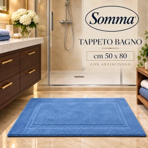 Tappeto bagno spugna scendidoccia SOMMA con antiscivolo