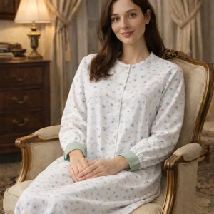 FINE COLLEZIONE Camicia da notte maglina di cotone NOTTI MAGICHE