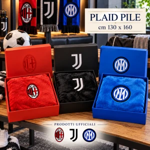 Plaid in Pile cm. 130 x160 MILAN - INTER - JUVENTUS