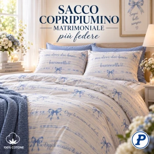 Sacco copripiumino più federe matrimoniale in OCCASIONE