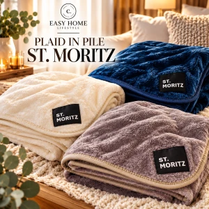Plaid in Pile St. Moritz by Easy Home