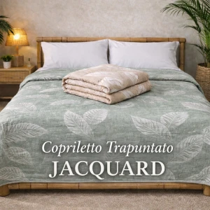 Copriletto trapuntato microfibra Jaquard