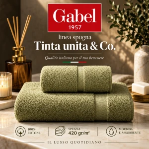 Linea asciugamani spugna 420 gr.Tinta unita & Co. GABEL